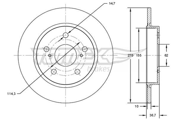 TOMEX Brakes TX 72-00...